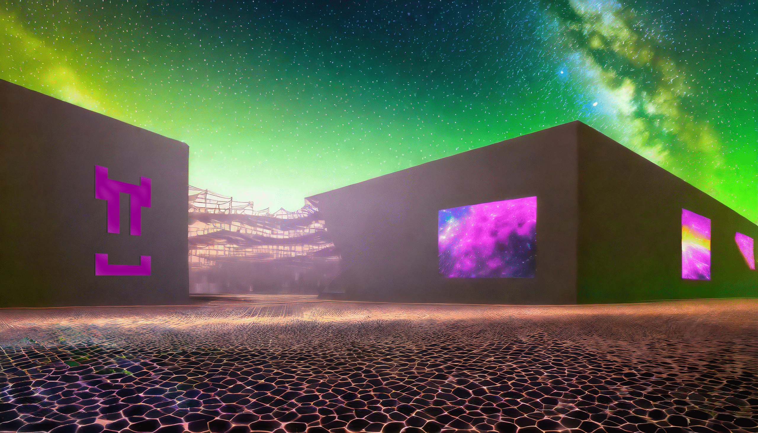 Firefly Empty Dystopic Urban Building, Smashed Art Gallery 1724